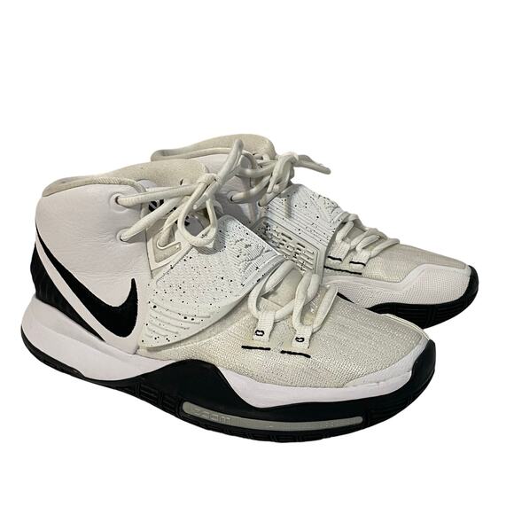 Nike Mens Kyrie 6 Sneakers Lace Up Mid Top Basketball M5.5 /W7 White BQ4630-100 - Picture 1 of 11